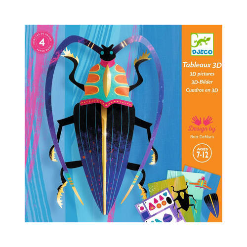 Djeco Bugs 3D Poster Kids DIY Creative Craft Kit 7y+