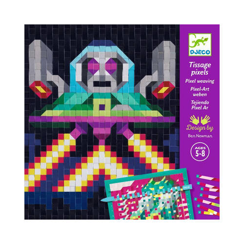 Djeco Paper Invaders Weaving Kids DIY Creative Craft Kit Set 5y+