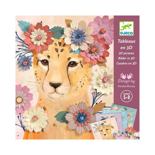 Djeco Floral Wreaths 3D Pictures Kids Creative Craft Kit 5y+