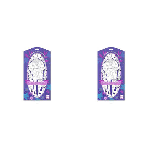 2PK Djeco Zaho & Friends Les Demoiselles Kids Colouring Art Kit 6y+