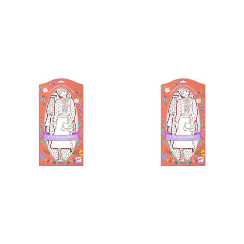 2PK Djeco Nina & Friends Les Demoiselles Kids Colouring Art Kit 6y+