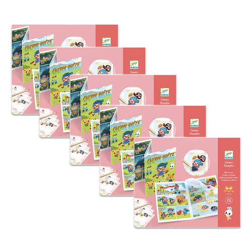 5PK Djeco Flying Sofye Comic Decals Kids Crafts/Art Kit Set 5y+