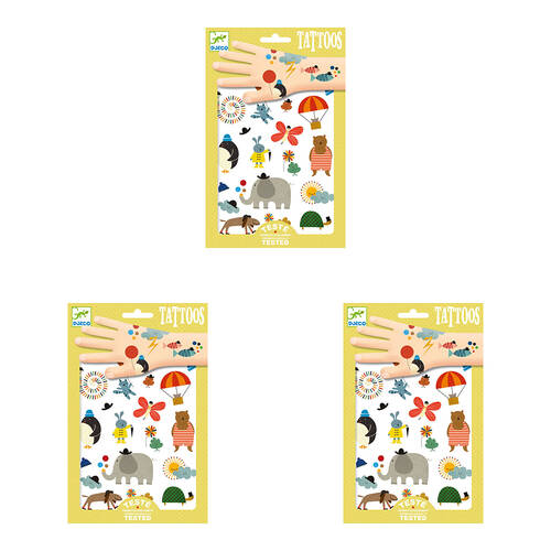 150pc Djeco Pretty Little Things Temporary/Fake Tattoos Kids 3y+