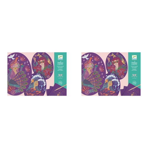 16pc Djeco Nymph Scratch Cards w/ Stylus Activity Kit 7y+