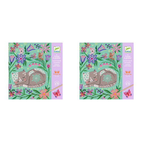 8pc Djeco Encounters Scratch Cards w/ Stylus Activity Kit 6y+