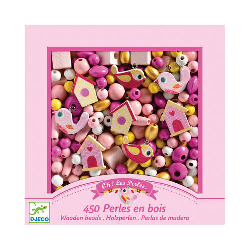 Djeco Birds Wooden Beads Kids/Children DIY Craft Kit 4y+