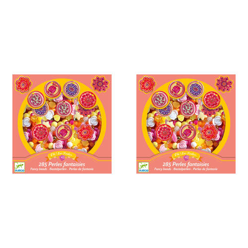 2PK Djeco Flower Fancy Beads Kids/Children Craft Accessory Kit 6y+