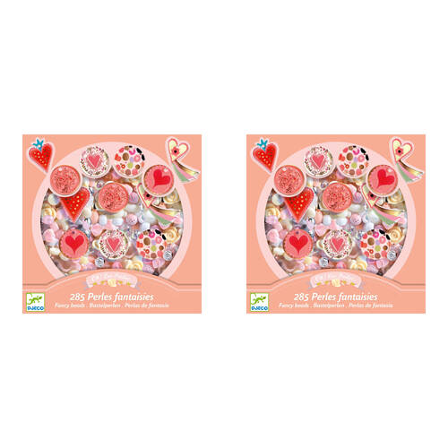 2PK Djeco Heart Fancy Beads Kids/Children Craft Accessory Kit 6y+