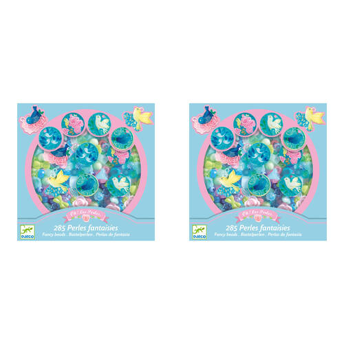 2PK Djeco Bird Fancy Beads Kids/Children Craft Accessory Kit 6y+