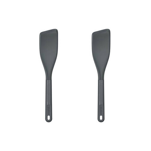 2PK Zyliss Easy Lift Turner Silicone Spatula Kitchen Utensil 6x30cm Grey