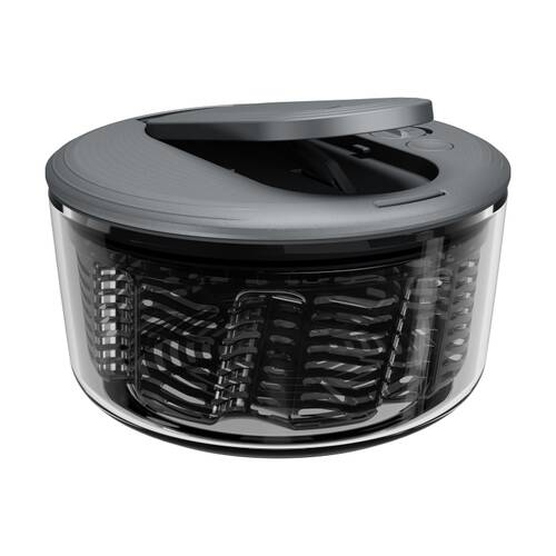 Zyliss Swift Dry Salad Spinner/Strainer Kitchen Gadget/Tool Small Dark Grey