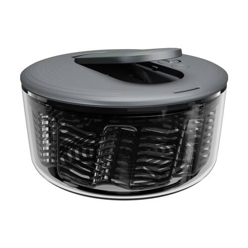 Zyliss Swift Dry Salad Spinner/Strainer Kitchen Gadget/Tool Large Dark Grey