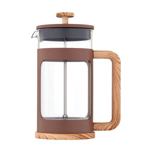 Euroline Plunger French Press Coffee Maker Durable Glass 350ml Latte