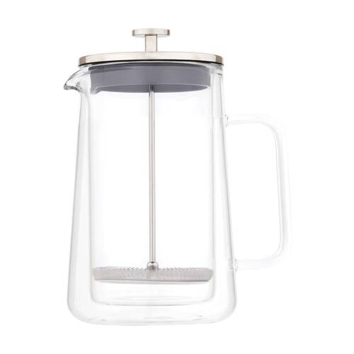 Euroline Double Wall Glass Coffee & Tea Plunger French Press Maker 350ml