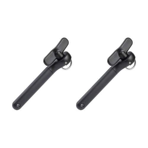 2PK Progressive Safety Can Opener Smooth Cut Dishwasher Safe Kitchen Tool Black