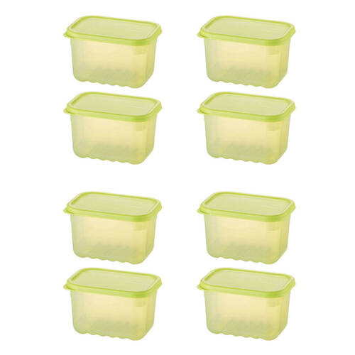 4x 2pc LocknLock Fresh Block 640ml Food Storage Container Set 14.6x10.3cm Green