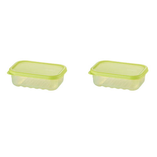 2pc LocknLock Fresh Block 760ml Food Storage Container Set 20.6x14.6cm Green