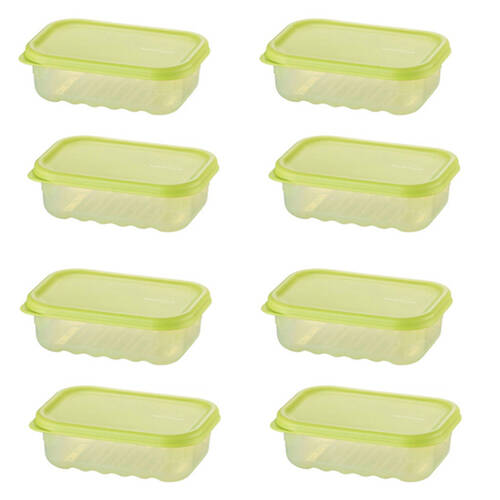 4x 2pc LocknLock Fresh Block 760ml Food Storage Container Set 20.6x14.6cm Green