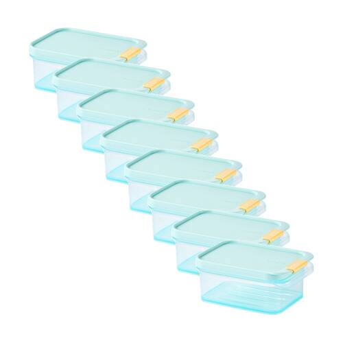 8PK LocknLock Freezer Fit Food Storage Container Microwave Safe 450ml Blue Lid
