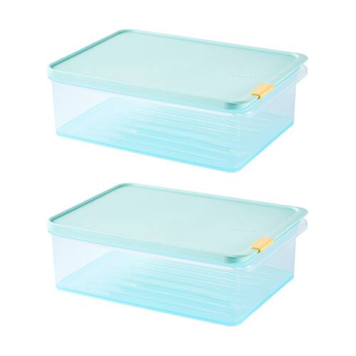 2PK LocknLock Freezer Fit Food Storage Container Microwave Safe w/Drainer 3.5L