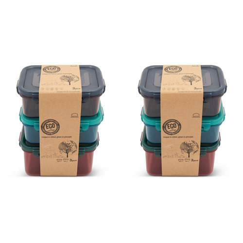 2PK 3PK Lock & Lock Eco Rectangle Airtight Food Container Set