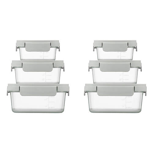 2x 3pc LocknLock Nestopia Silicone Food Stoarage Container Set 500ml/920ml/1.6L