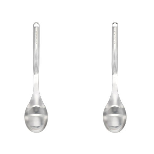 2PK KitchenAid Solid Basting Spoon Stainless Steel 33.6cm - Silver