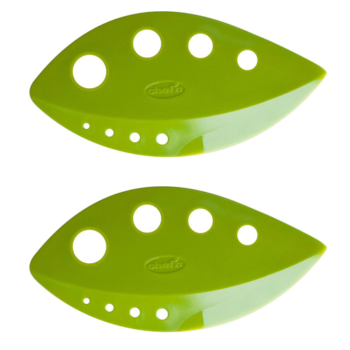 2x Chef'n LooseLeaf Kale & Greens Stripper w/ 8 Holes Kitchen Utensil - Green