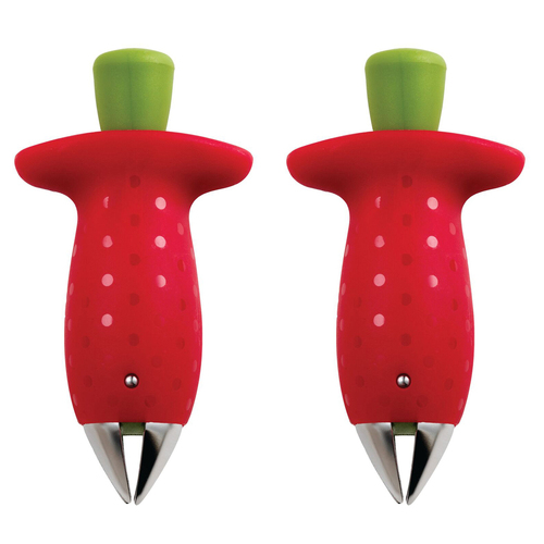 2x Chef'n Stem Gem Strawberry Huller/Pitter Remover Kitchen Utensil - Red
