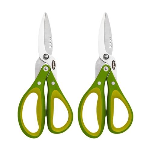 2PK Chef'n FreshForce Herb Scissors Dual-Gear Stainless Steel Kitchen Tool