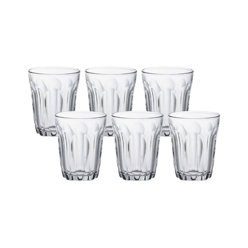 6pc Duralex Provence 130ml Glass Drinking Cups Set