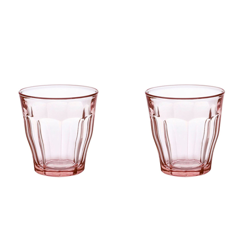 2x 4pc Duralex Picardie 250ml Glass Tumbler Set - Rose