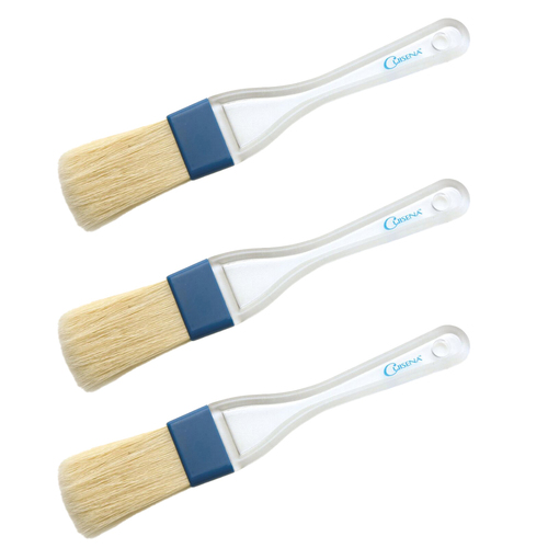 3x Cuisena 2.5cm Plastic Pastry Basting Brush Cooking Utensil - Blue