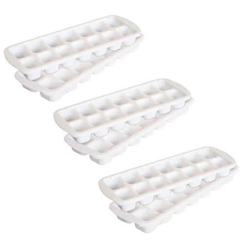 3x 2pc Cuisena 14 Ice Cube Tray Maker Mould Set - White