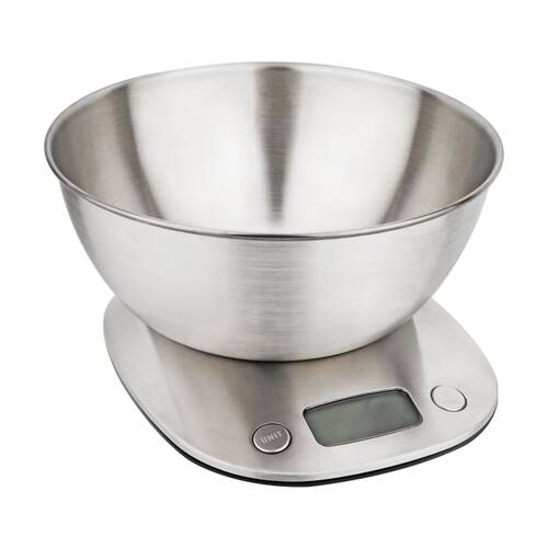 Cuisena Digital Kitchen Food Scale w/Stainless Steel Mixing Bowl 5kg Capacity