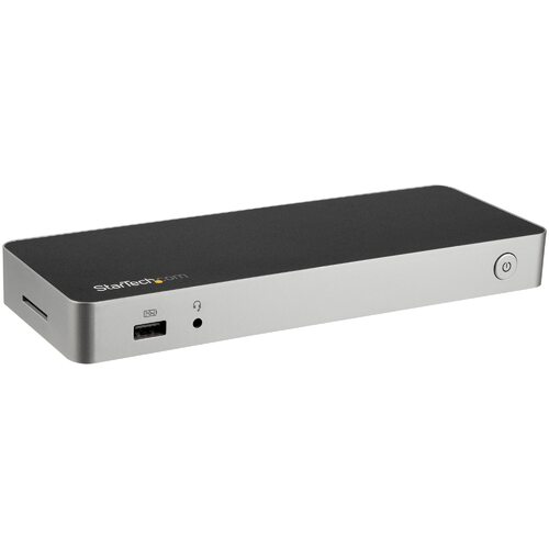 Star Tech Dual Monitor USB C Dock - Dual 4K DP / HDMI - 60W PD - SD