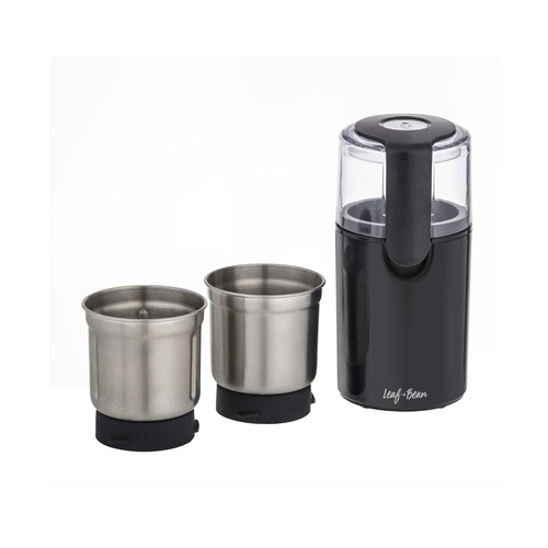 Leaf & Bean 2 In 1 Electric Coffee & Spice Grinder Black/Stainless Steel