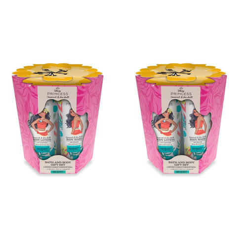 2PK Disney Moana Scented Body Trio Gift Set 200ml Coconut & Seasalt