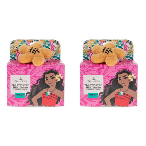 2PK Disney Moana Elasticated Cosmetic Cleansing Headband Multicoloured