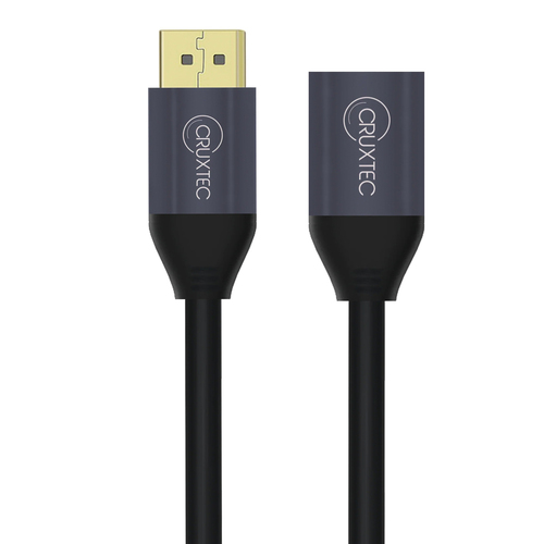 Cruxtec Displayport1.4 Extension 8K 60Hz Cable 2m Male to Female - Black