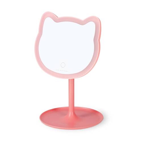 Legami Cat Shaped Make Up Mirror You Look Purrfect 33 LED Battery USB Dimmer