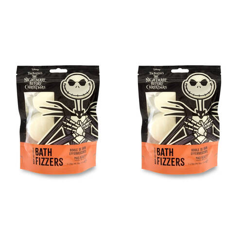 2PK Disney Nightmare Before Christmas Scented Bath Fizzers 180g Passionfruit