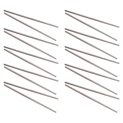 10PK D.Line Stainless Steel Chopstick Food Noodles Utensil - Silver