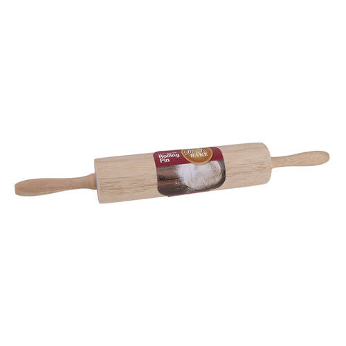 Daily Bake Rubberwood Rolling Pin Dough Roller 45x6cm - Natural