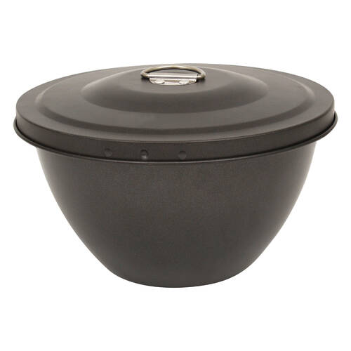 Daily Bake Non-Stick Pudding Steamer w/ Lid Bakeware 2L - Black