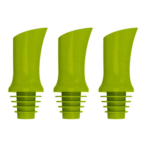 3PK Jokari Self-Sealing Bottle Pour Spout/Pourer - Green