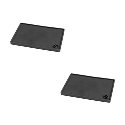 2PK Crema Pro Silicone Tamper Mat 10x15cm - Black
