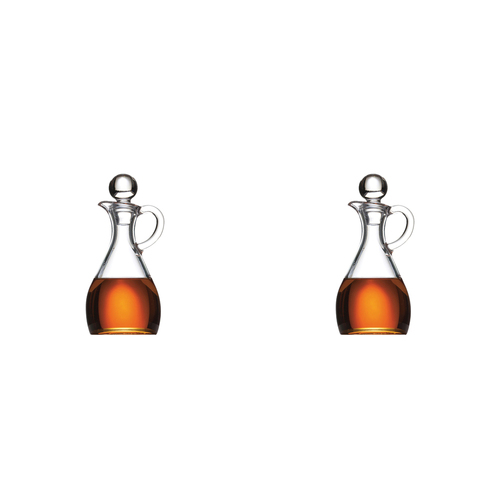 2PK Appetito Oil & Vinegar Bottle Clear Home Kitchen Cooking 150ml - Clear