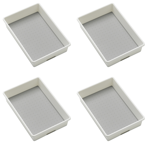 4PK Madesmart Medium Bin Organiser 25x17cm Rectangle White