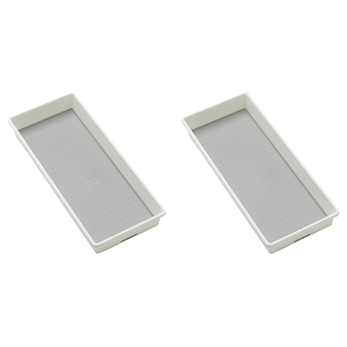 2PK Madesmart Large Bin Kitchen Organiser 39x17cm White Rectangle